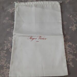 Roger Vivier, Paris -  Ivory Satin Drawstring Dustbag
